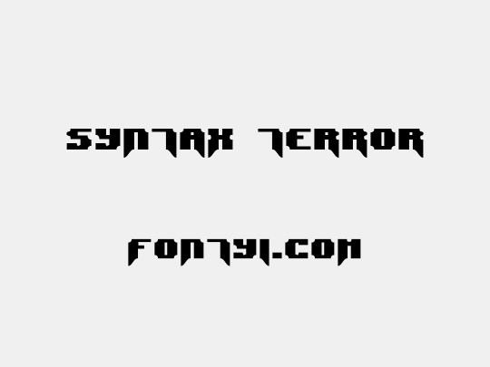 Syntax Terror