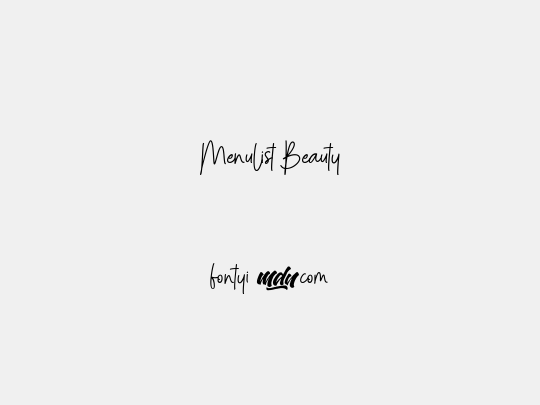 Menulist Beauty