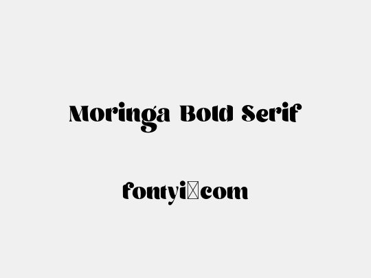 Moringa Bold Serif