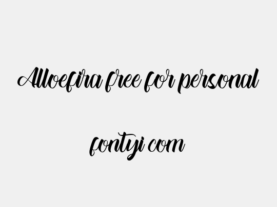 Alloefira free for personal