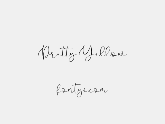 Pretty Yellow