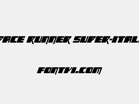 Space Runner Super-Italic