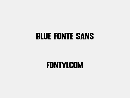 Blue Fonte Sans