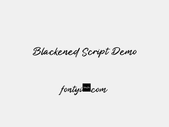 Blackened Script Demo