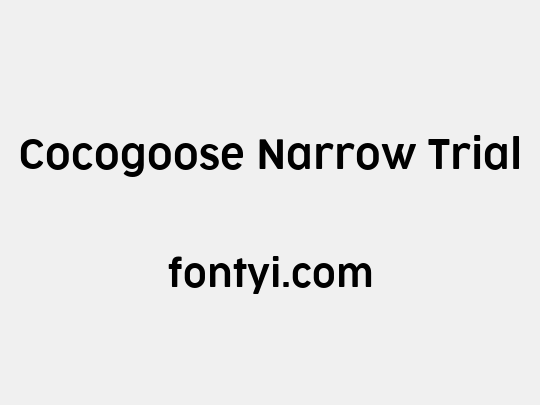 Cocogoose Narrow Trial