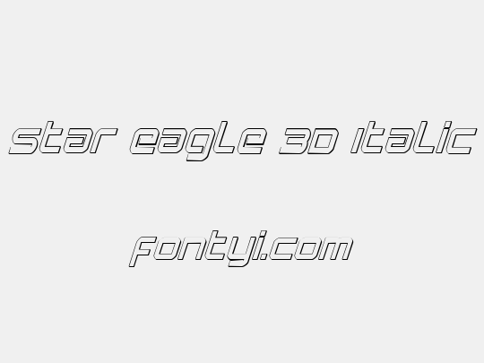 Star Eagle 3D Italic