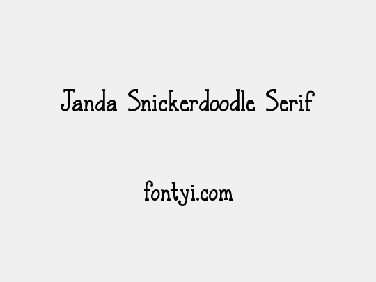 Janda Snickerdoodle Serif