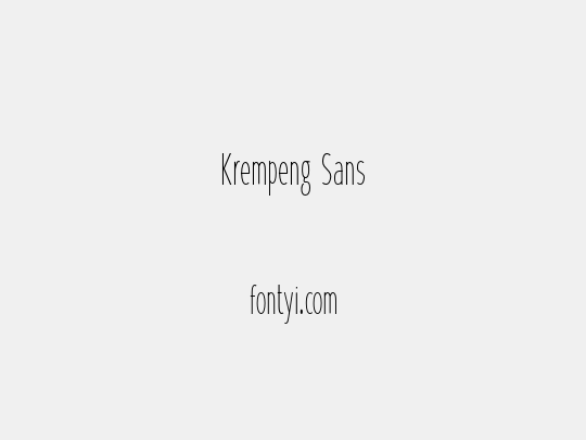Krempeng Sans