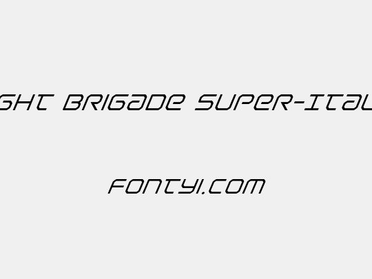 Light Brigade Super-Italic