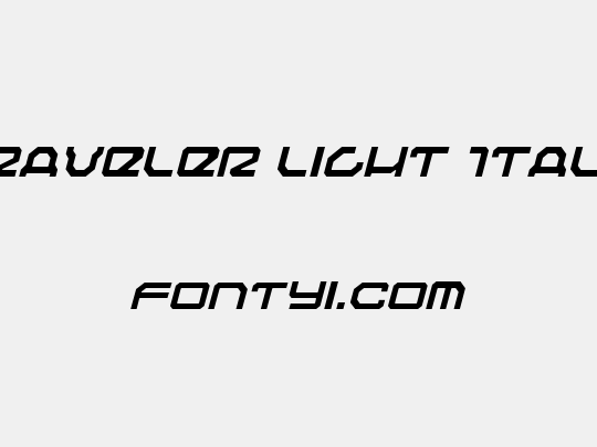 Traveler Light Italic