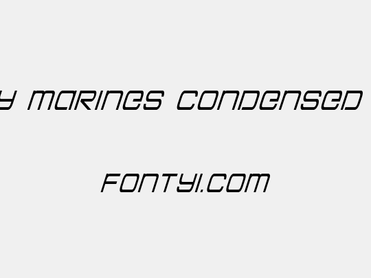 Colony Marines Condensed Italic