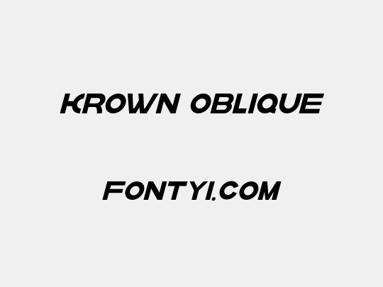 krown oblique