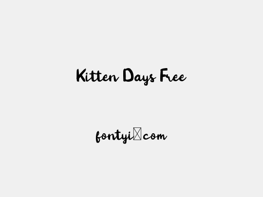 Kitten Days Free