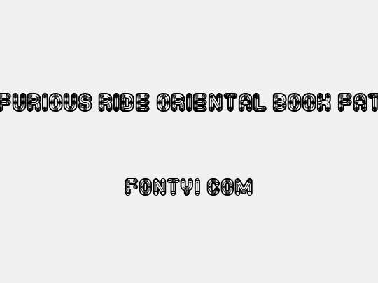 Furious Ride Oriental Book Fat