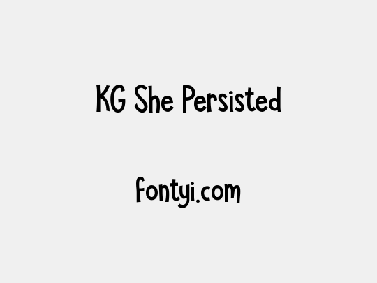 KG She Persisted