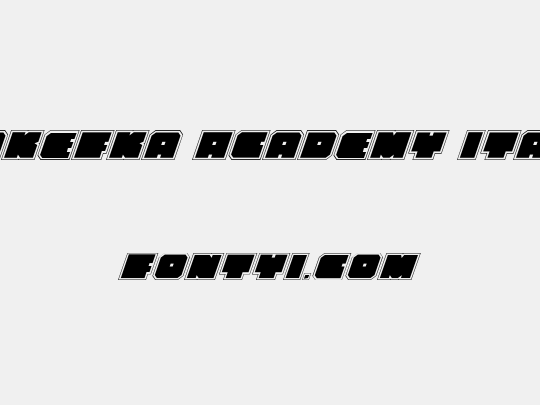 Anakefka Academy Italic