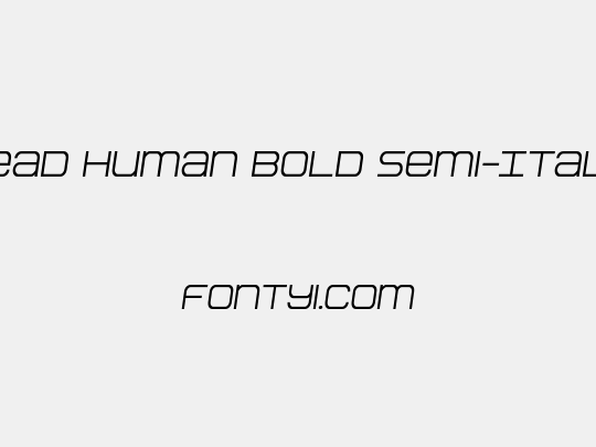 Head Human Bold Semi-Italic