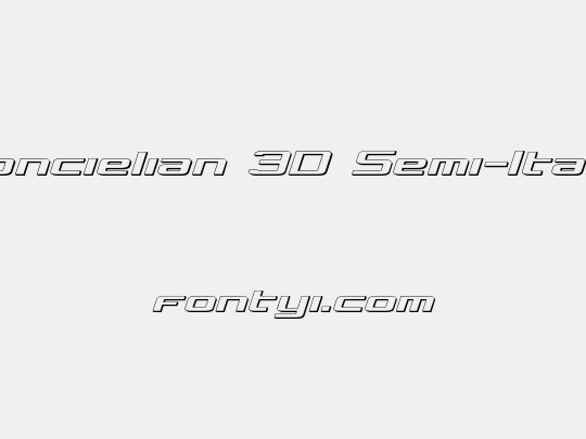 Concielian 3D Semi-Italic