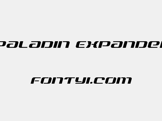 Range Paladin Expanded Italic