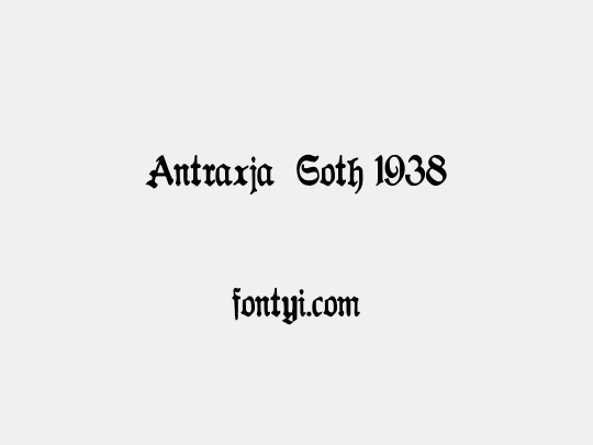 Antraxja  Goth 1938