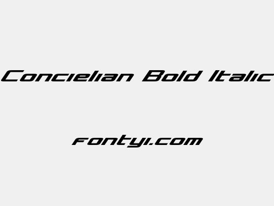 Concielian Bold Italic