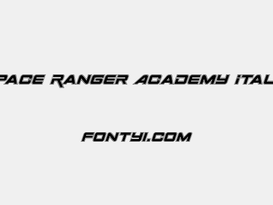Space Ranger Academy Italic