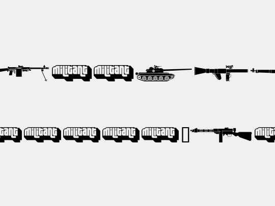 Military dingbats (demo)