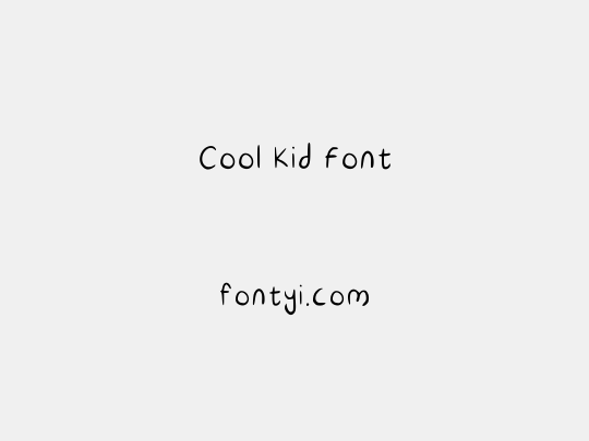 Cool Kid Font