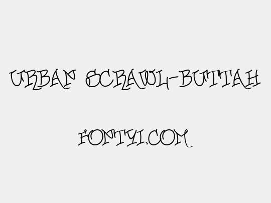 Urban Scrawl-Buttah