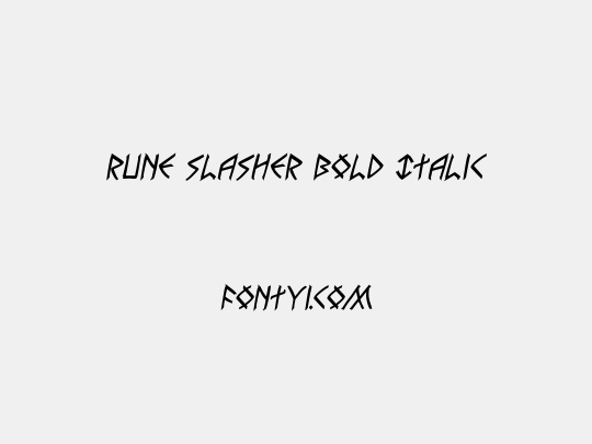 Rune Slasher Bold Italic