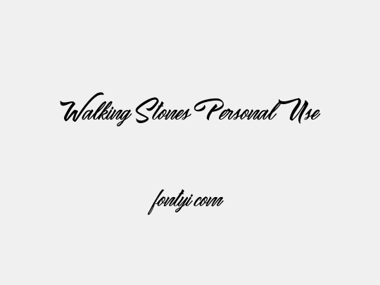 Walking Stones Personal Use