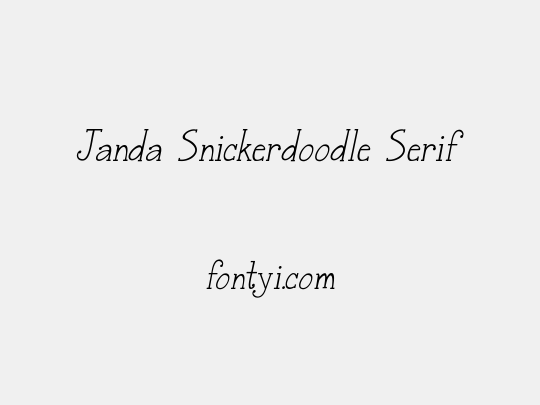 Janda Snickerdoodle Serif