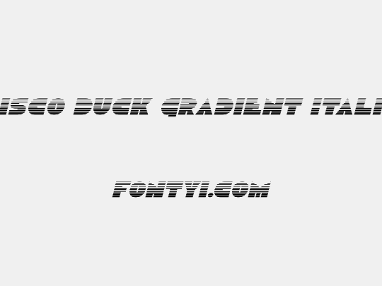 Disco Duck Gradient Italic