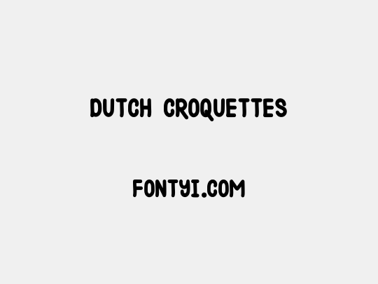 Dutch Croquettes