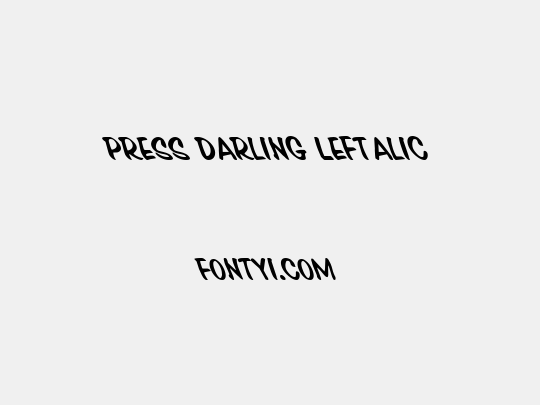 Press Darling Leftalic