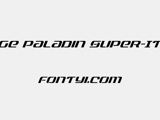 Range Paladin Super-Italic