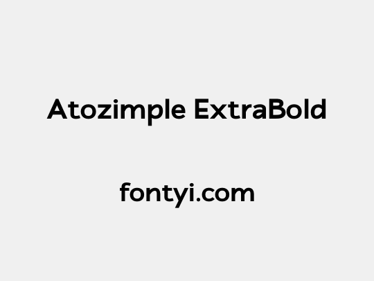 Atozimple ExtraBold