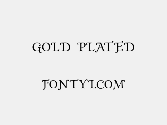 Gold Plated
