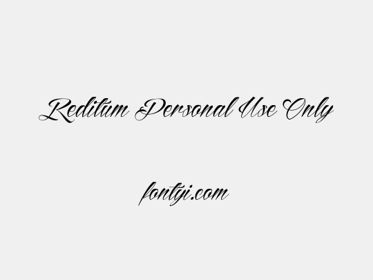Reditum Personal Use Only
