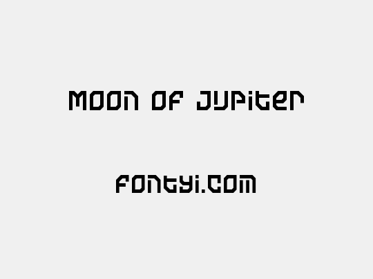 Moon of Jupiter