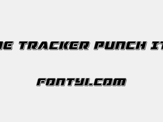 Drone Tracker Punch Italic