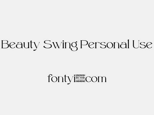 Beauty Swing Personal Use