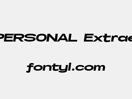 Specify PERSONAL Extraexpanded