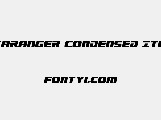 Dekaranger Condensed Italic