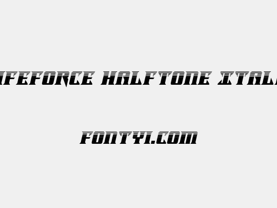Lifeforce Halftone Italic