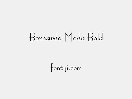 Bernardo Moda Bold