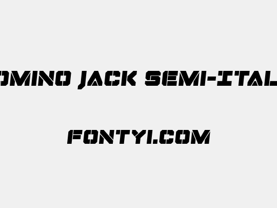 Domino Jack Semi-Italic
