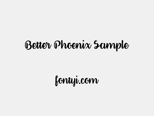 Better Phoenix Sample