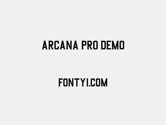 Arcana Pro DEMO