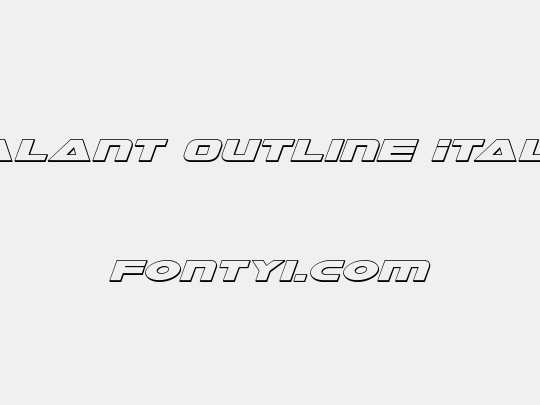 Galant Outline Italic